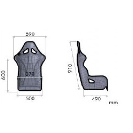 OMP ARS-R FIBERGLASS SEAT