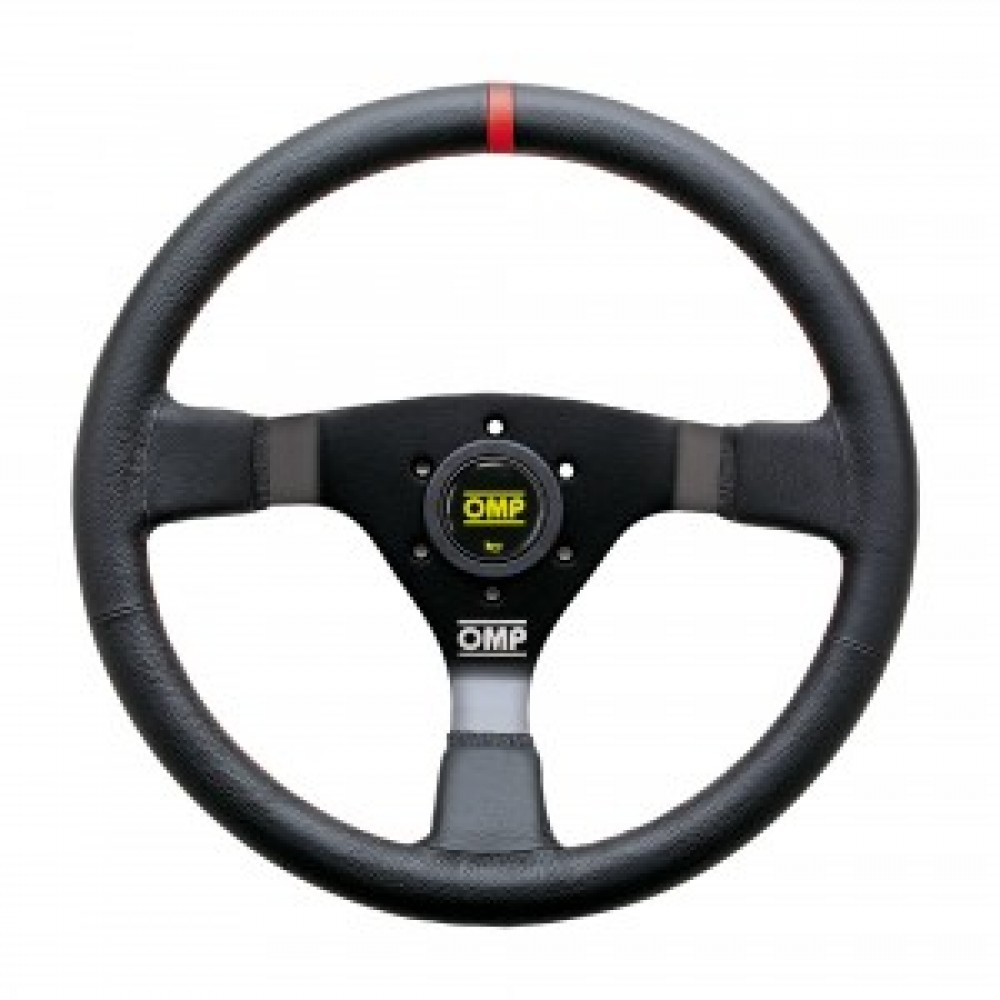 OMP WRC BLACK/RED LEATHER STEERING WHEEL