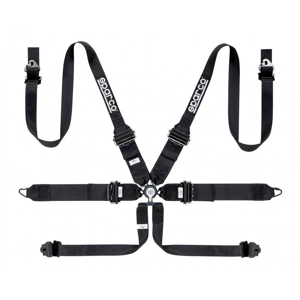 SPARCO HARNESS COMPETITION 6 PT HANS - 3"/2" ALUMINUM PD